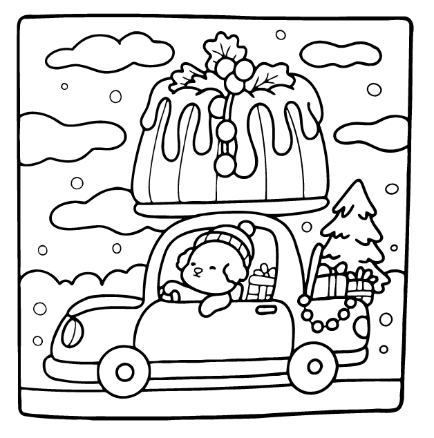 Desenho de Cute ‘n’ Cozy Christmas (Natal) para imprimir