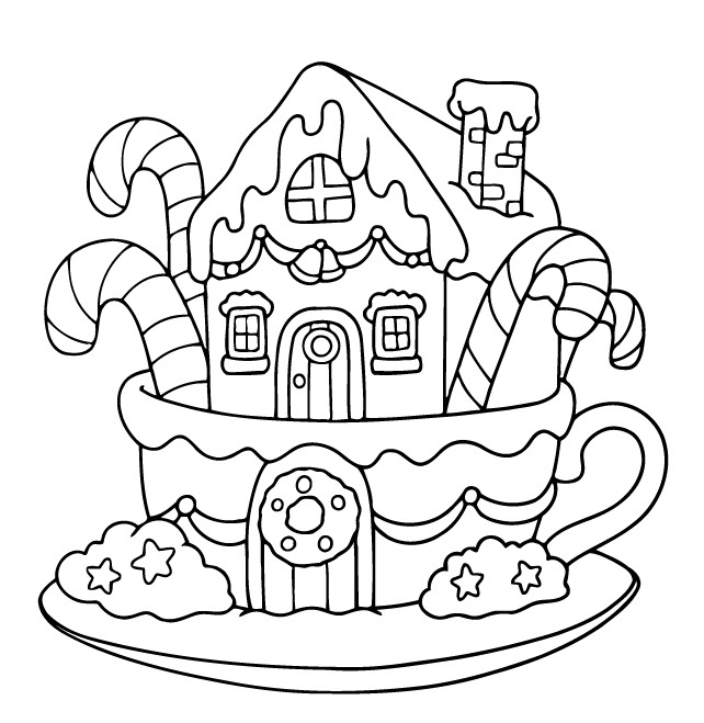 Desenho de Cute ‘n’ Cozy Christmas (Natal) para imprimir