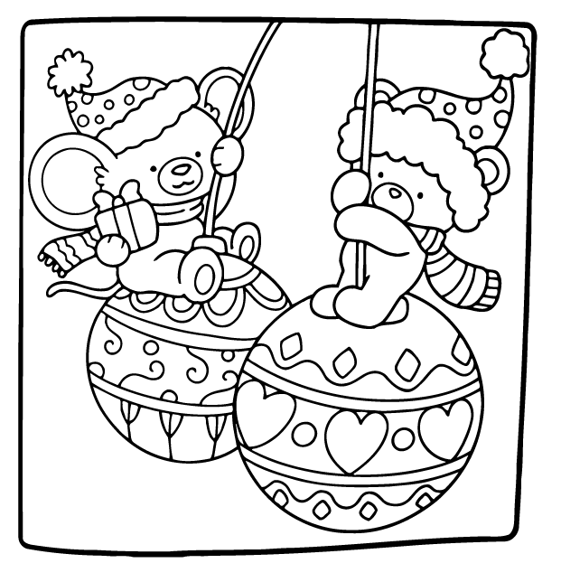 Desenho de Cute ‘n’ Cozy Christmas (Natal) para imprimir