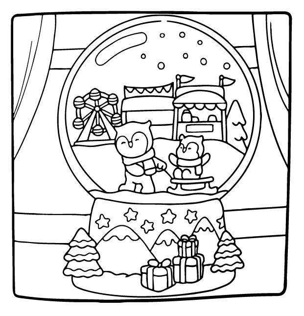 Desenho de Cute ‘n’ Cozy Christmas (Natal) para imprimir