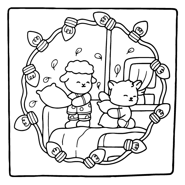 Desenho de Cute ‘n’ Cozy Christmas (Natal) para imprimir