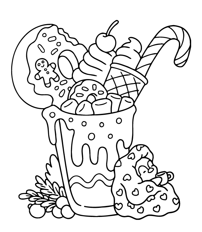 Desenho de Cute ‘n’ Cozy Christmas (Natal) para imprimir