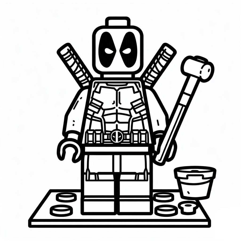 Desenho de Deadpool para imprimir