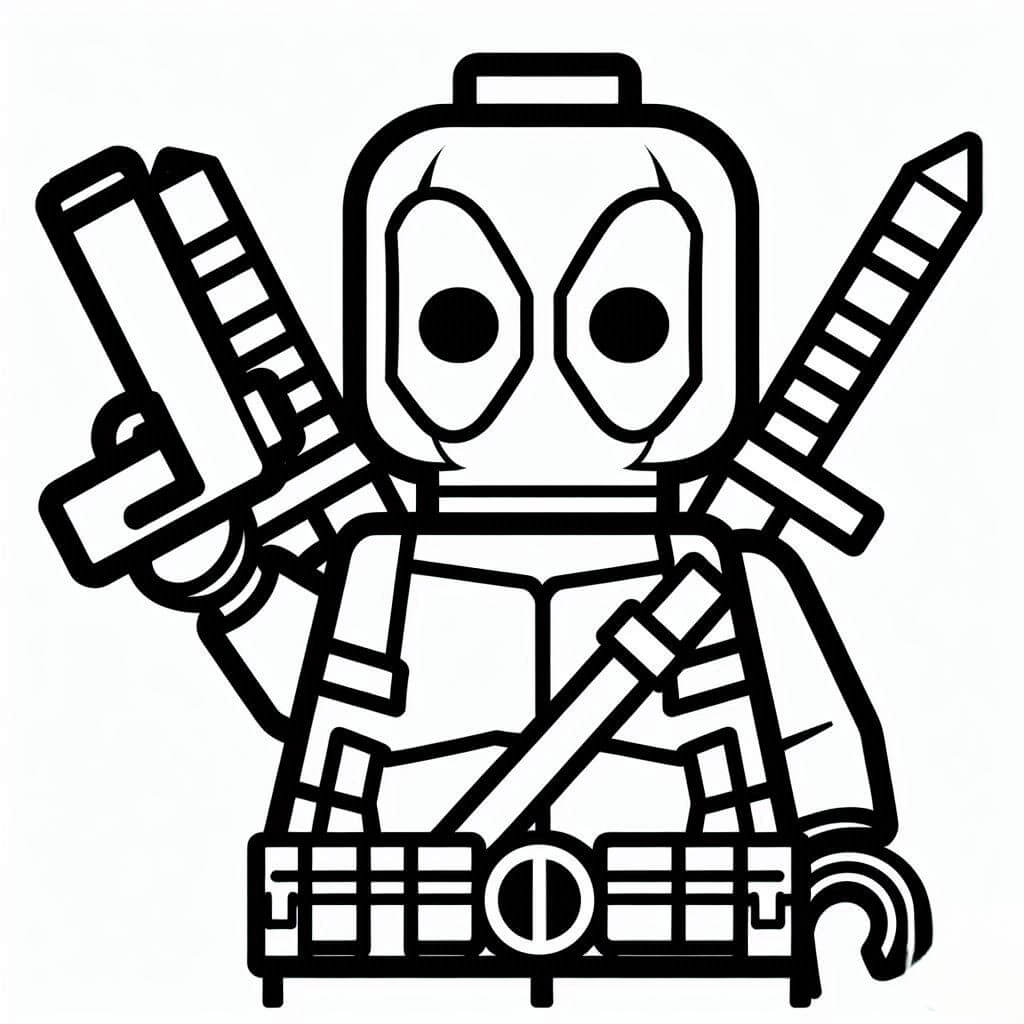 Desenho de Deadpool para imprimir
