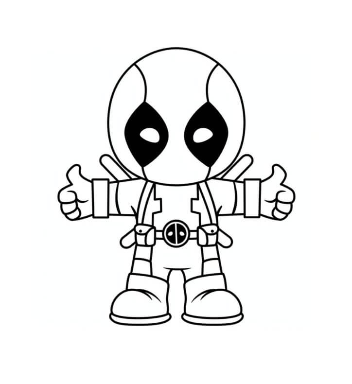 Desenho de Deadpool para imprimir