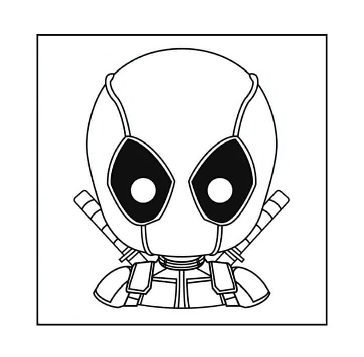 Desenho de Deadpool para imprimir