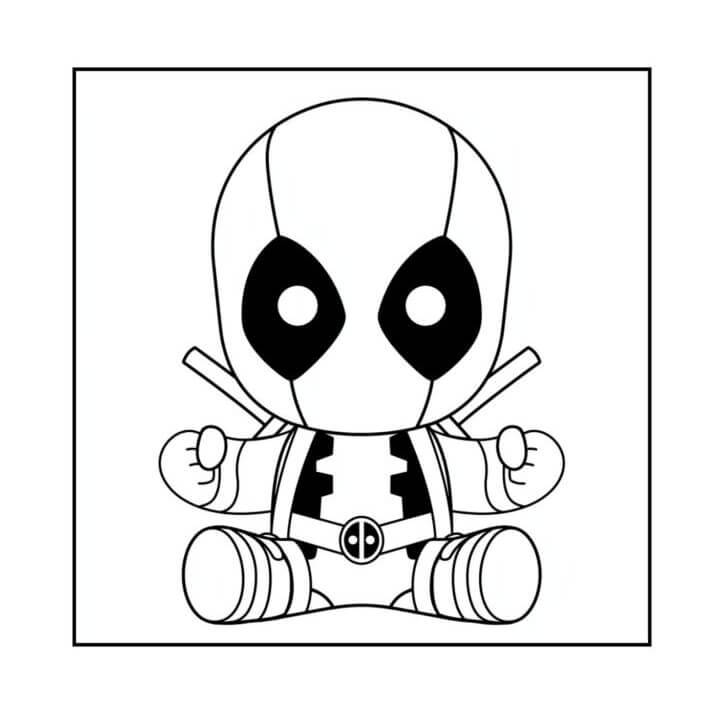 Desenho de Deadpool para imprimir