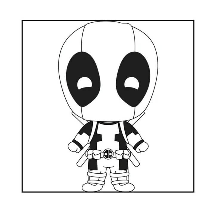 Desenho de Deadpool para imprimir