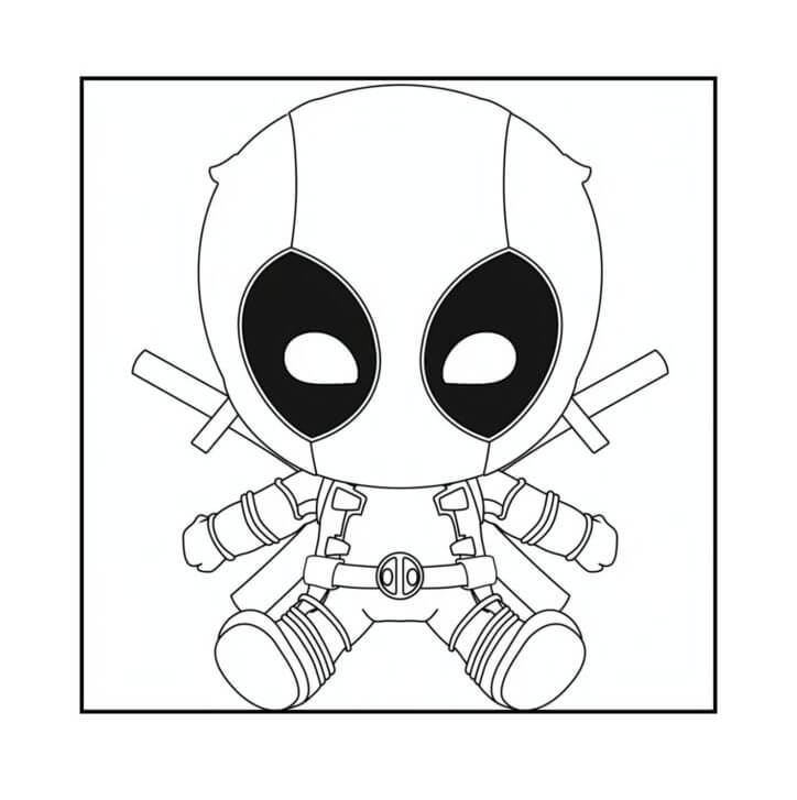 Desenho de Deadpool para imprimir
