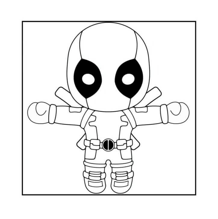 Desenho de Deadpool para imprimir