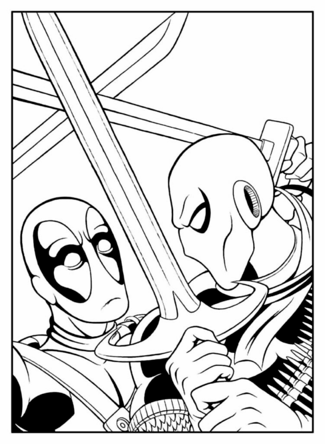 Desenho de Deadpool para imprimir