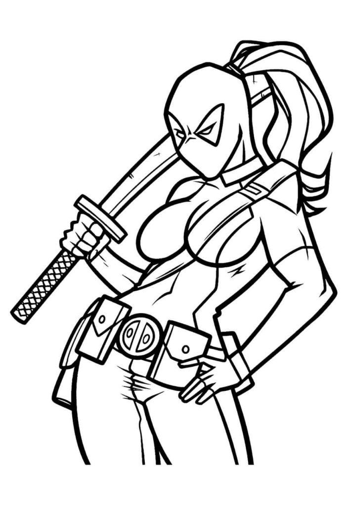Desenho de Deadpool para imprimir