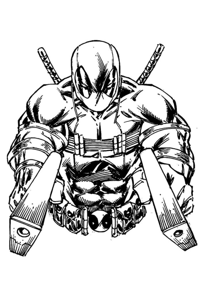 Desenho de Deadpool para imprimir