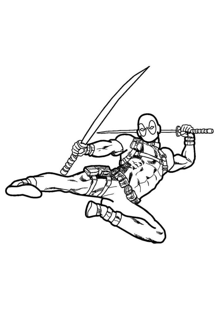 Desenho de Deadpool para imprimir