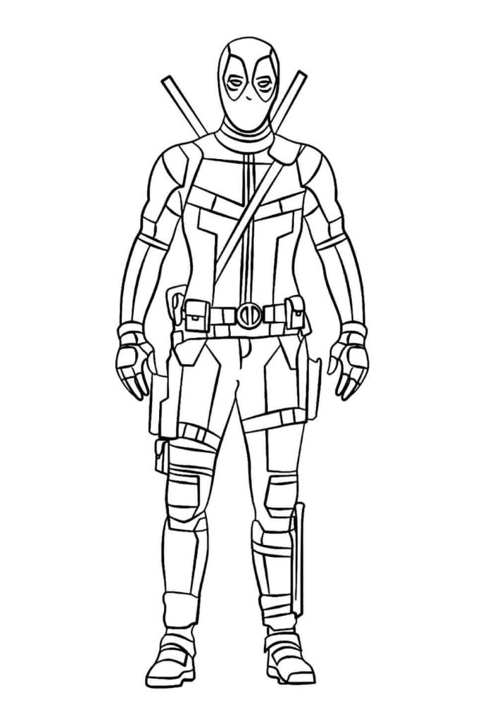 Desenho de Deadpool para imprimir