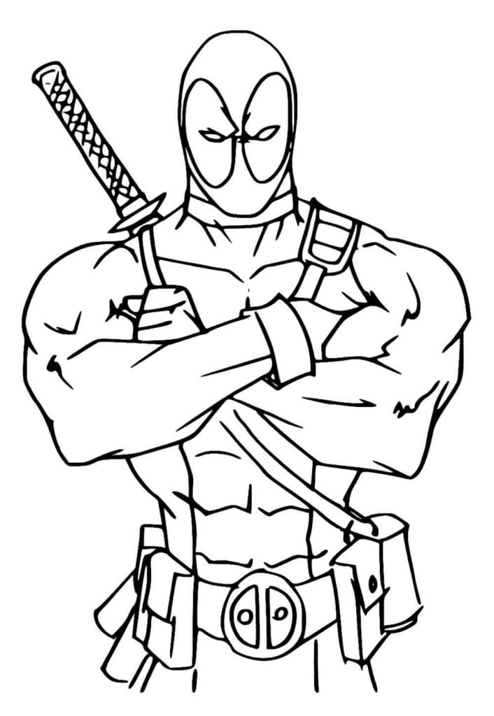 Desenho de Deadpool para imprimir