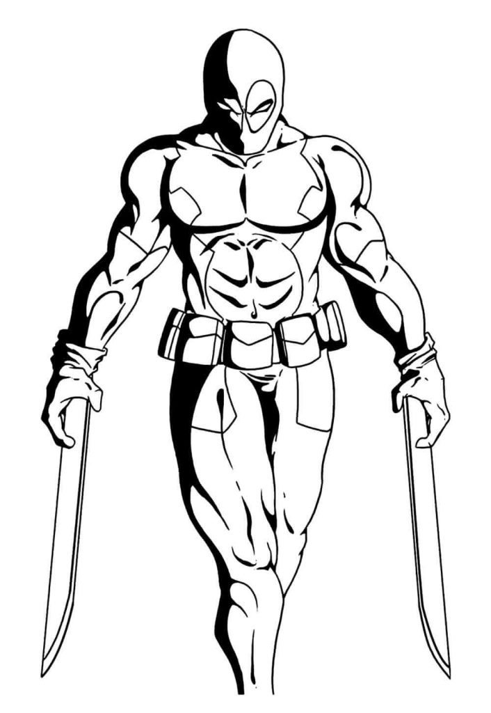 Desenho de Deadpool para imprimir