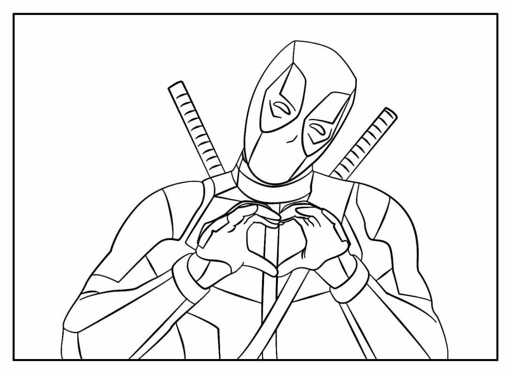 Desenho de Deadpool para imprimir