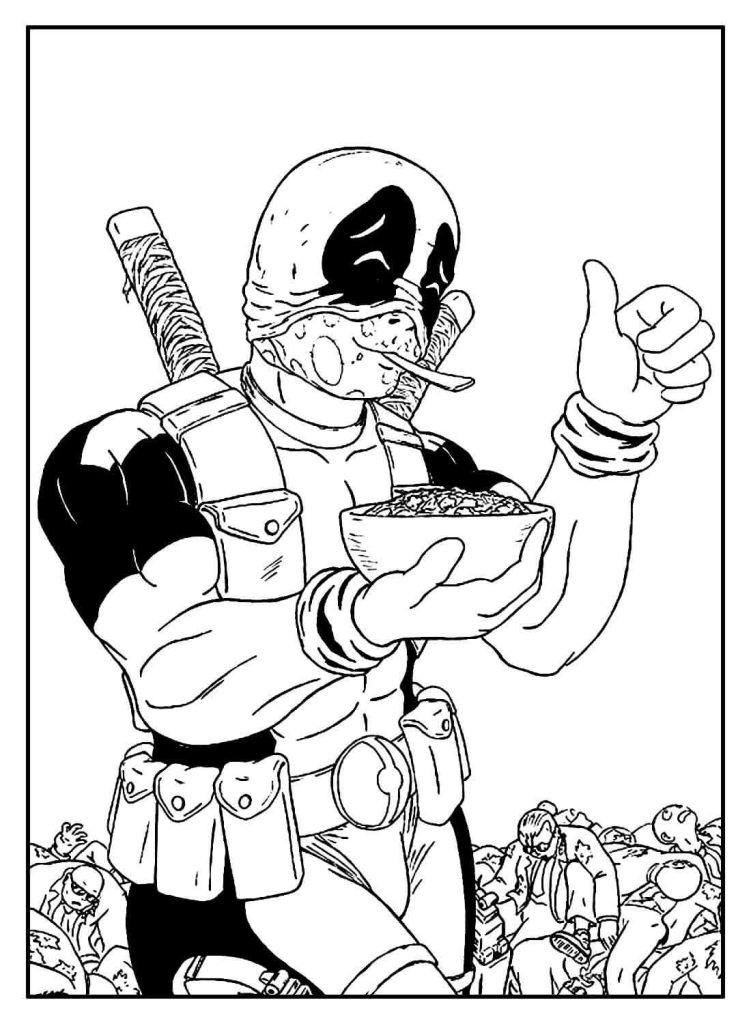 Desenho de Deadpool para imprimir