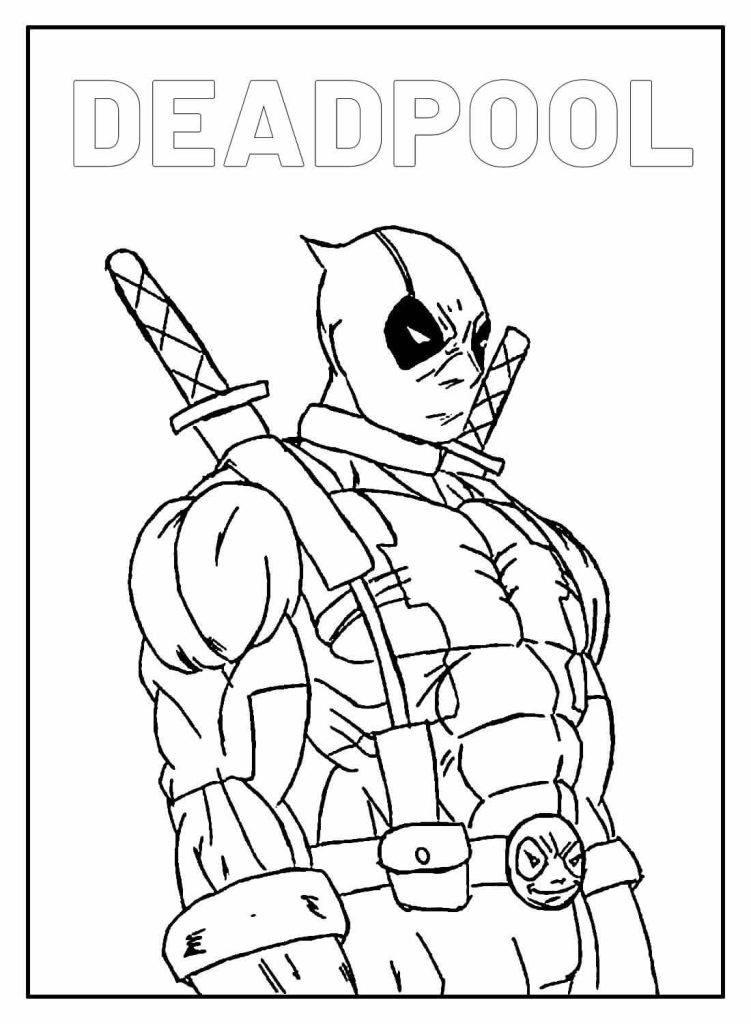 Desenho de Deadpool para imprimir