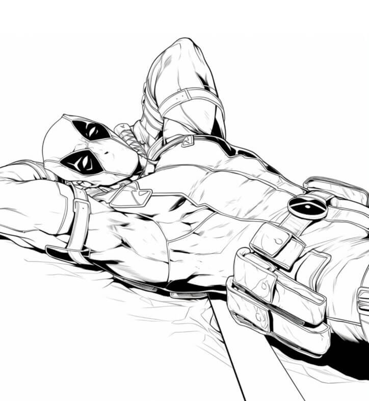 Desenho de Deadpool para imprimir