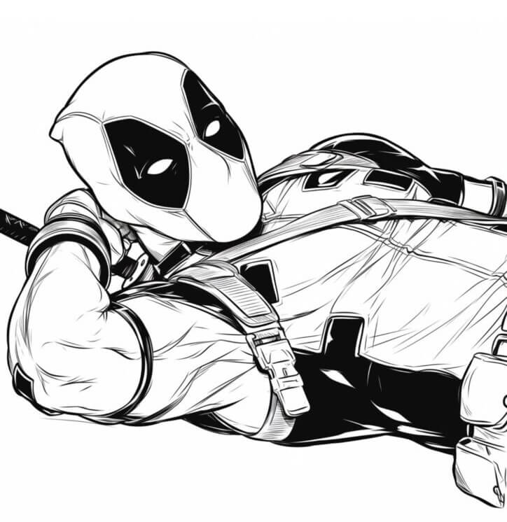 Desenho de Deadpool para imprimir