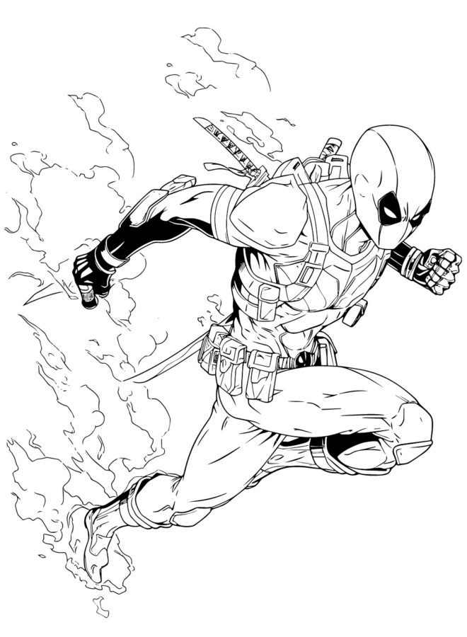 Desenho de Deadpool para imprimir