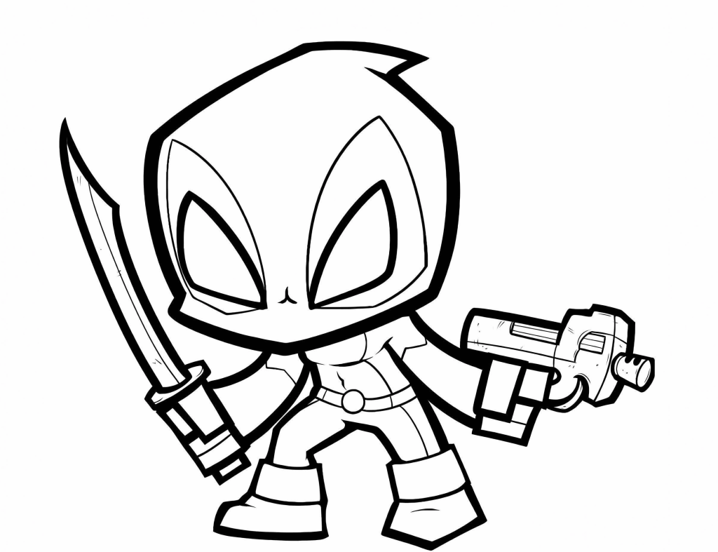 Desenho de Deadpool para imprimir