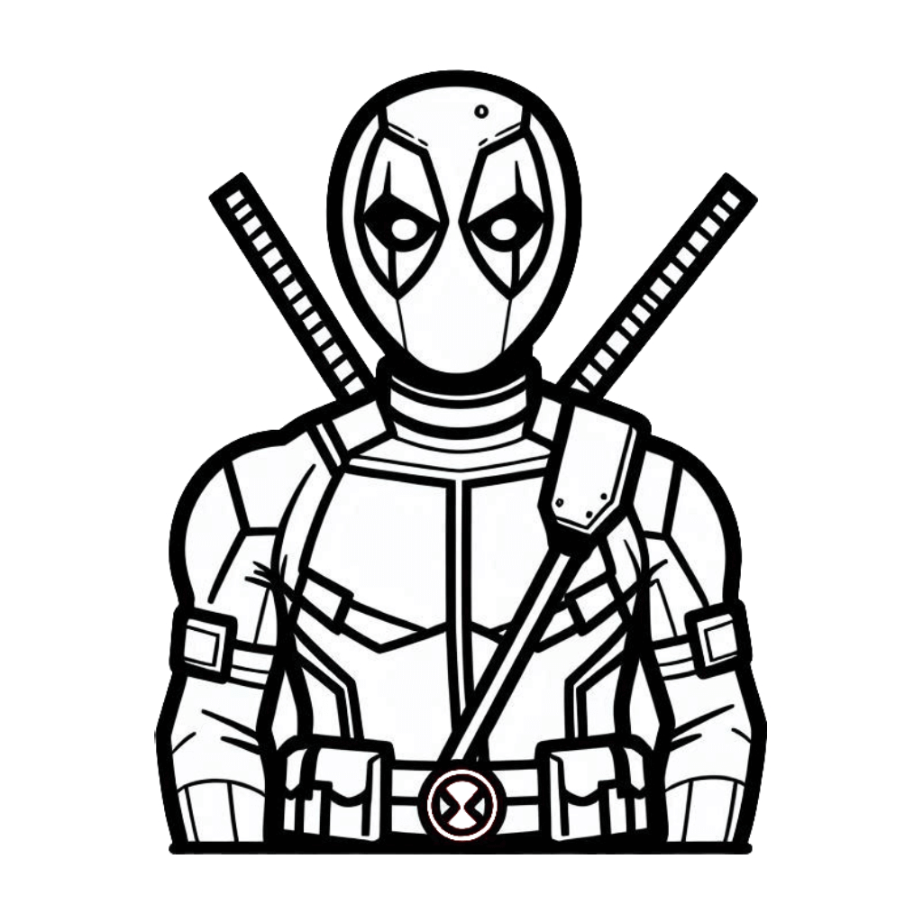 Desenho de Deadpool para imprimir