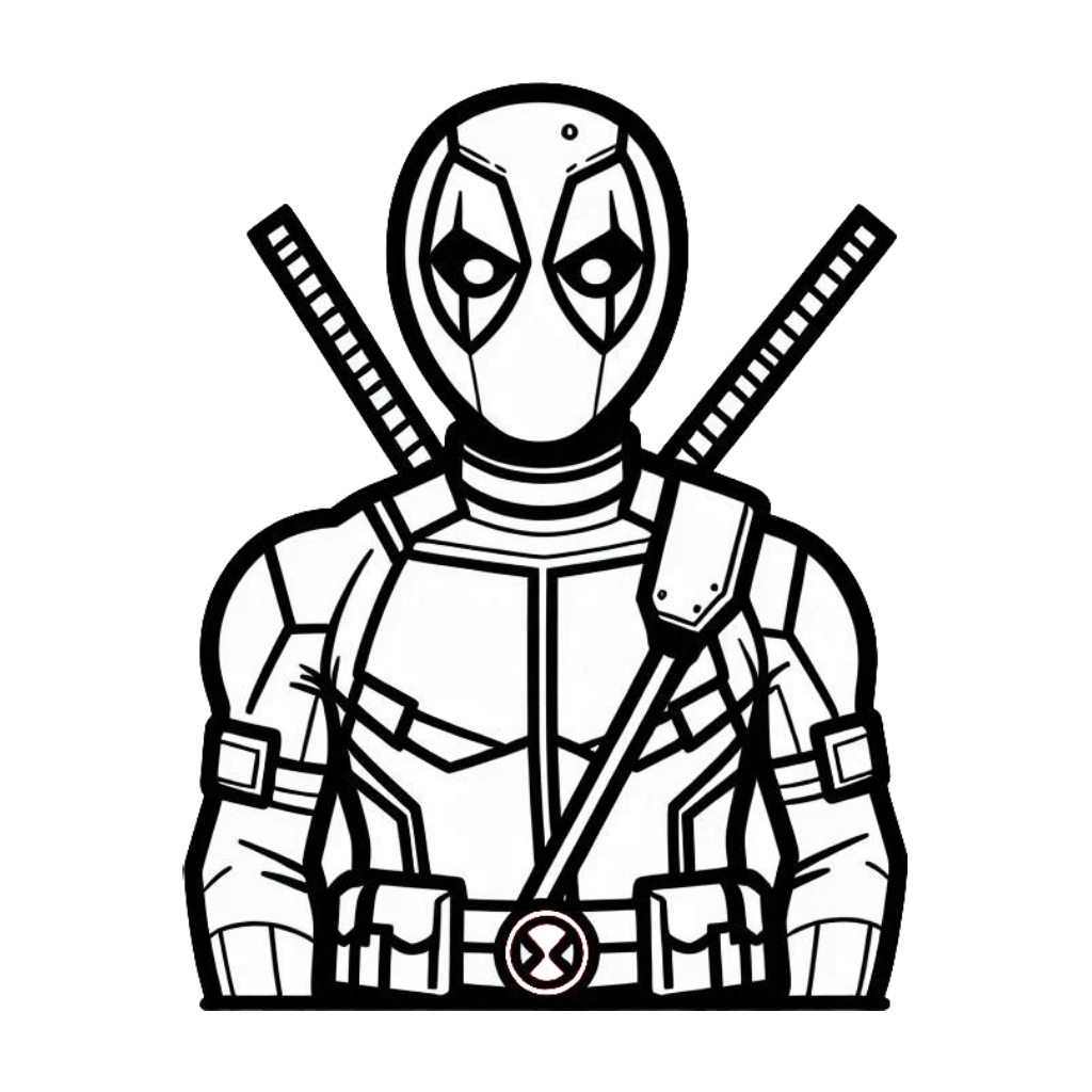 Desenho de Deadpool para imprimir