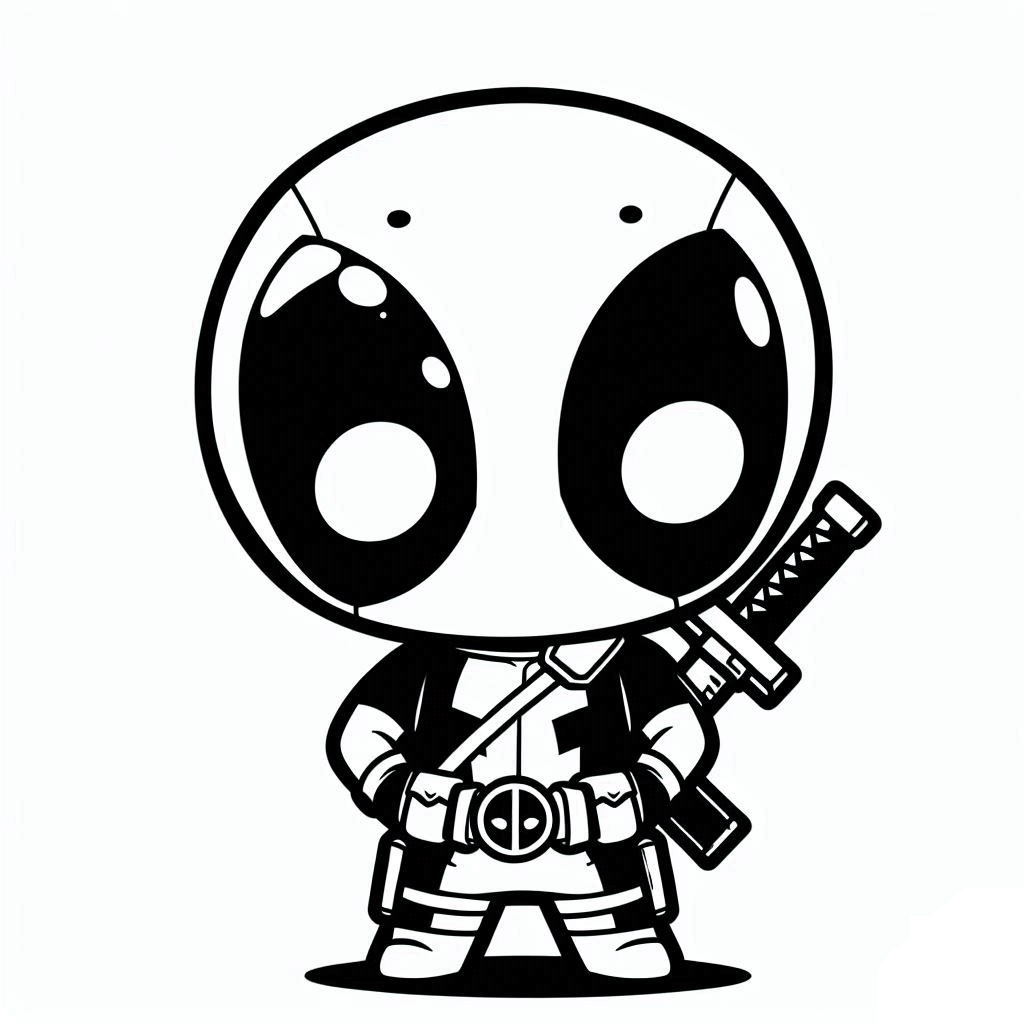 Desenho de Deadpool para imprimir