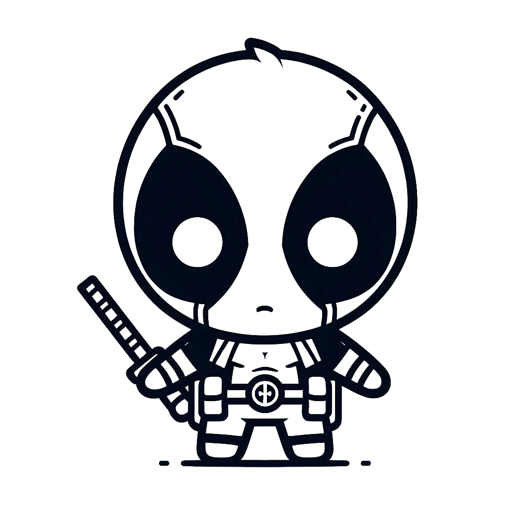 Desenho de Deadpool para imprimir
