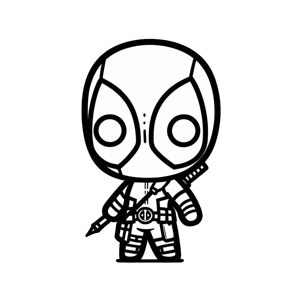 Desenho de Deadpool para imprimir
