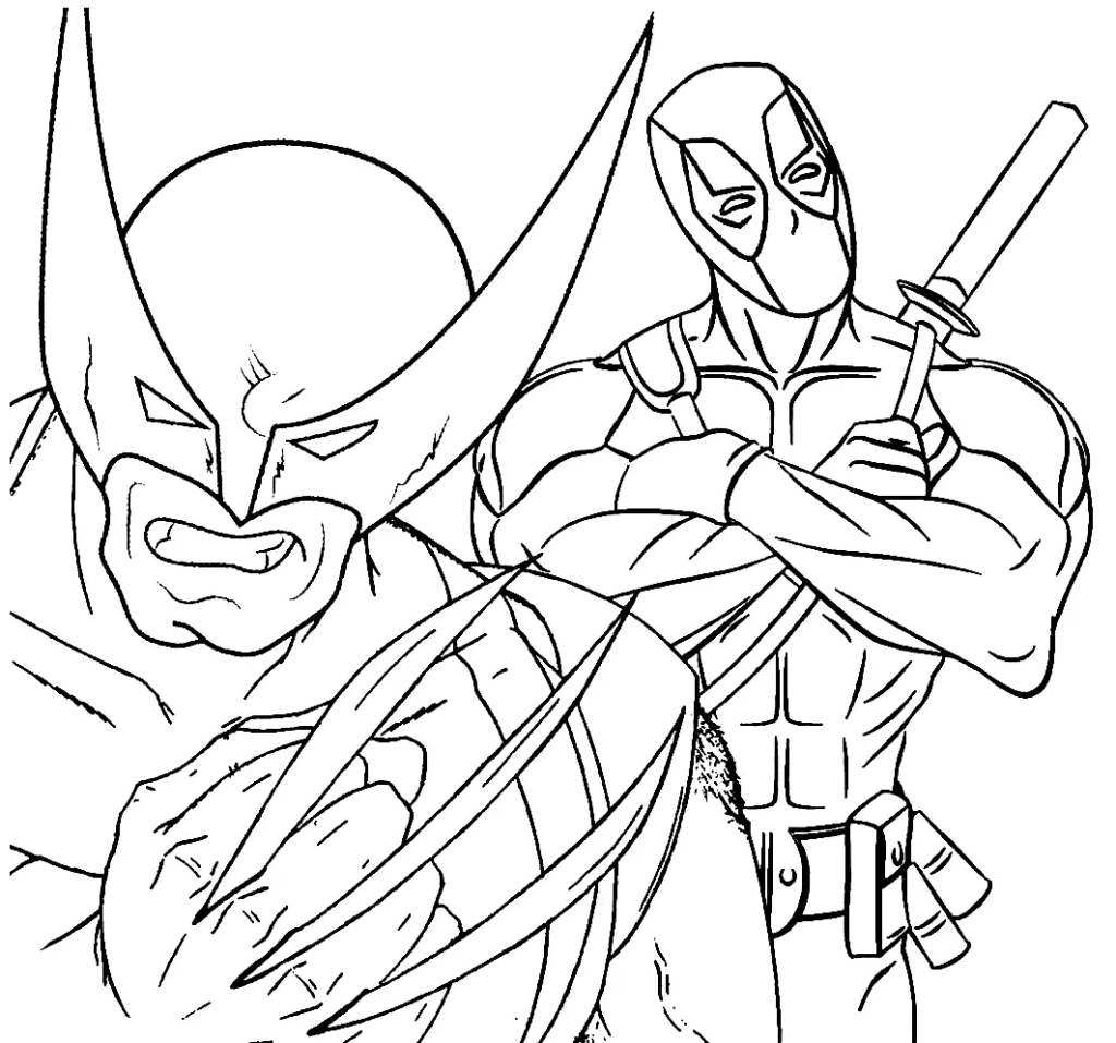 Desenho de Deadpool para imprimir