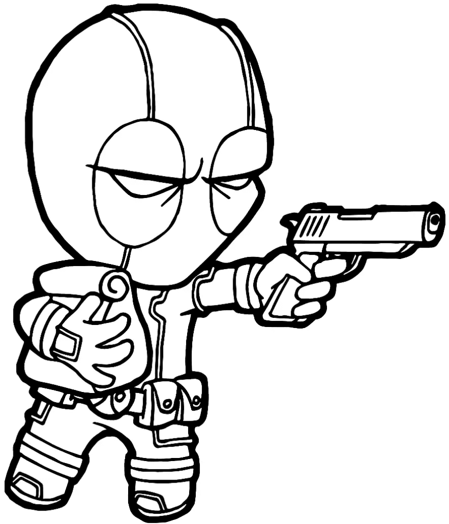 Desenho de Deadpool para imprimir