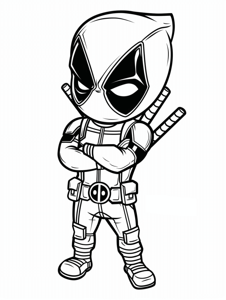 Desenho de Deadpool para imprimir