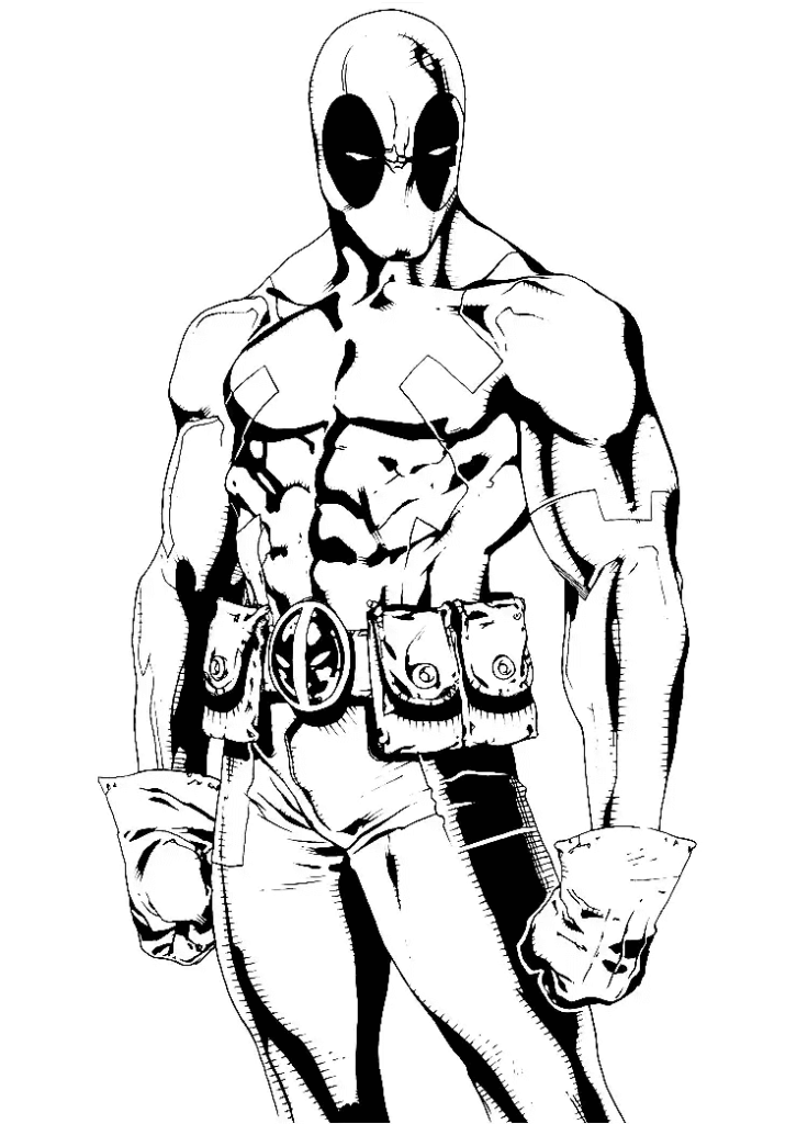 Desenho de Deadpool para imprimir
