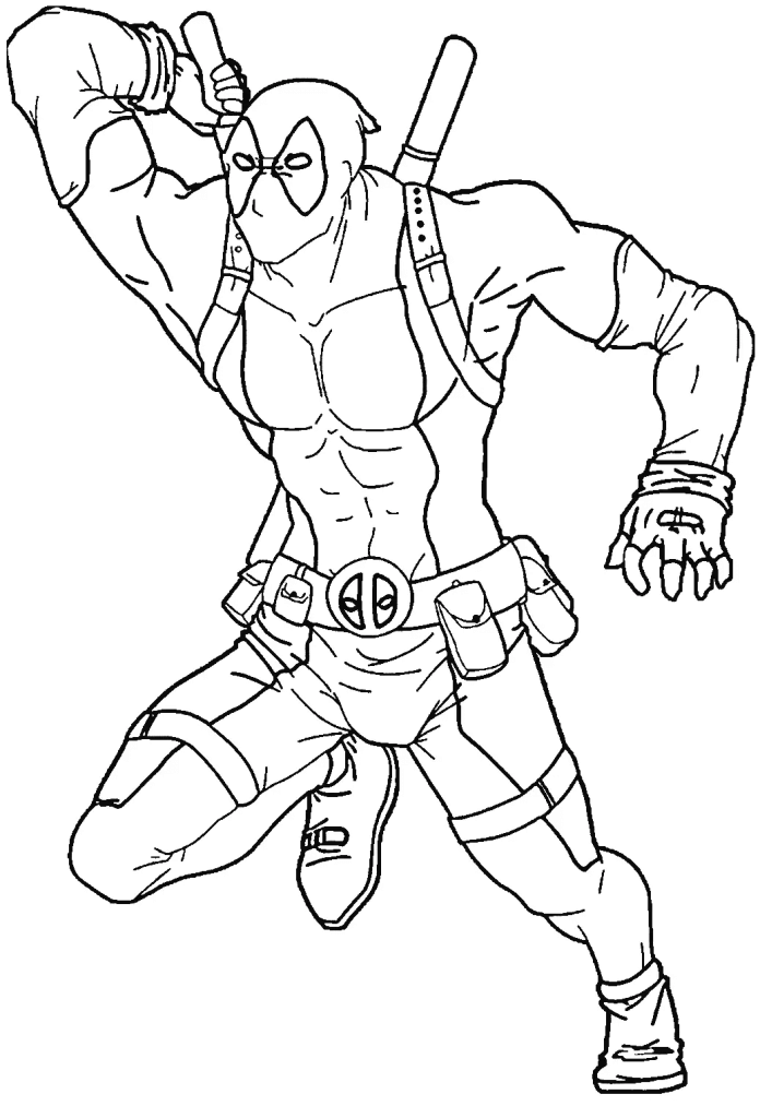 Desenho de Deadpool para imprimir