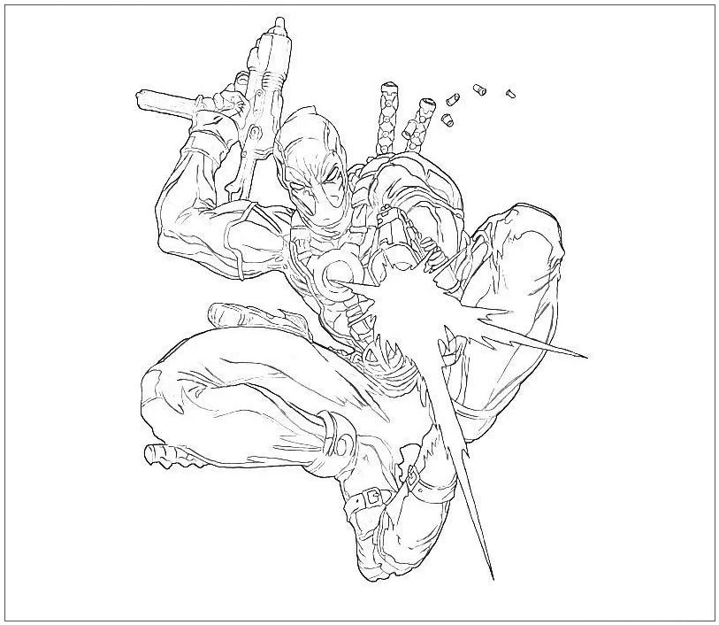 Desenho de Deadpool para imprimir