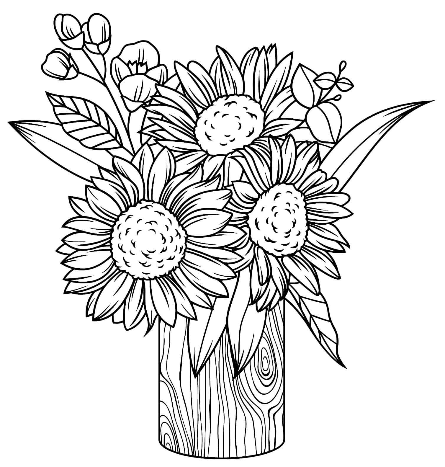 Desenho de Girassol para imprimir