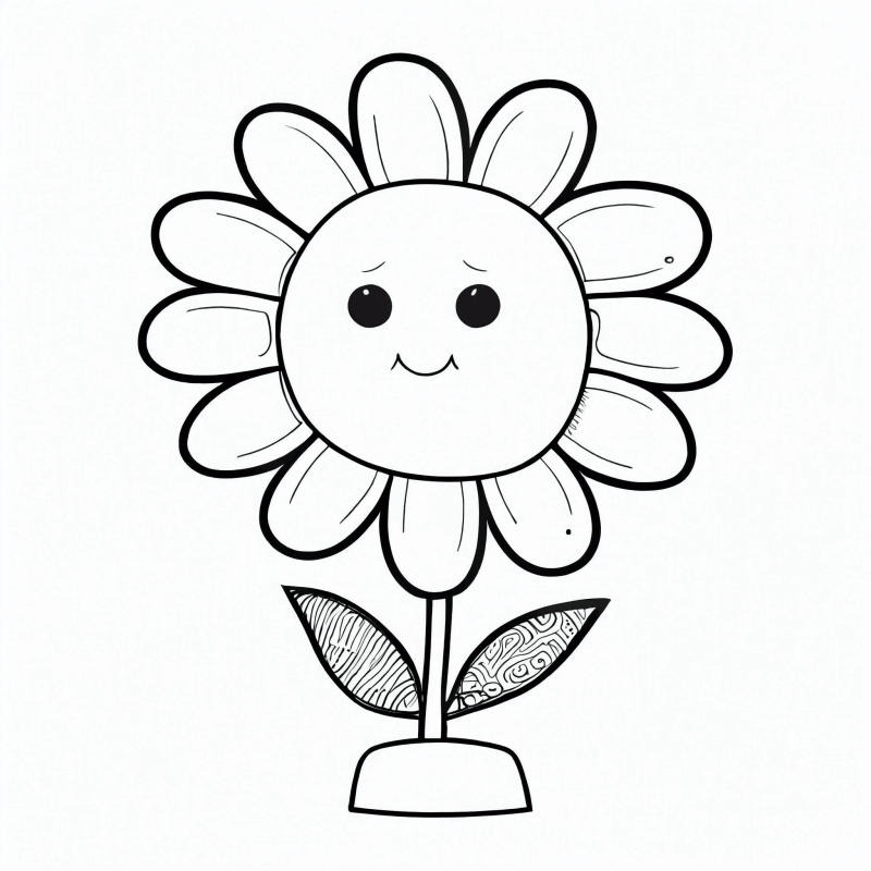 Desenho de Girassol para imprimir