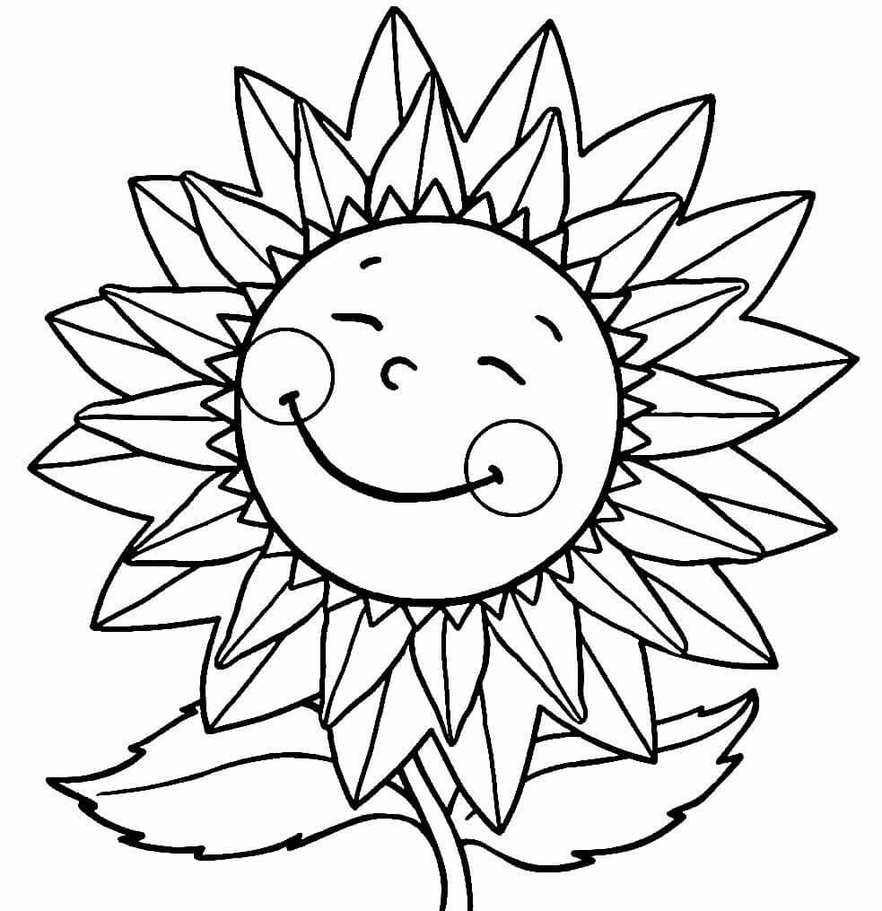 Desenho de Girassol para imprimir