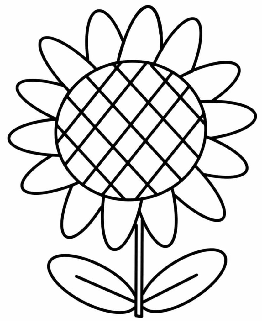 Desenho de Girassol para imprimir