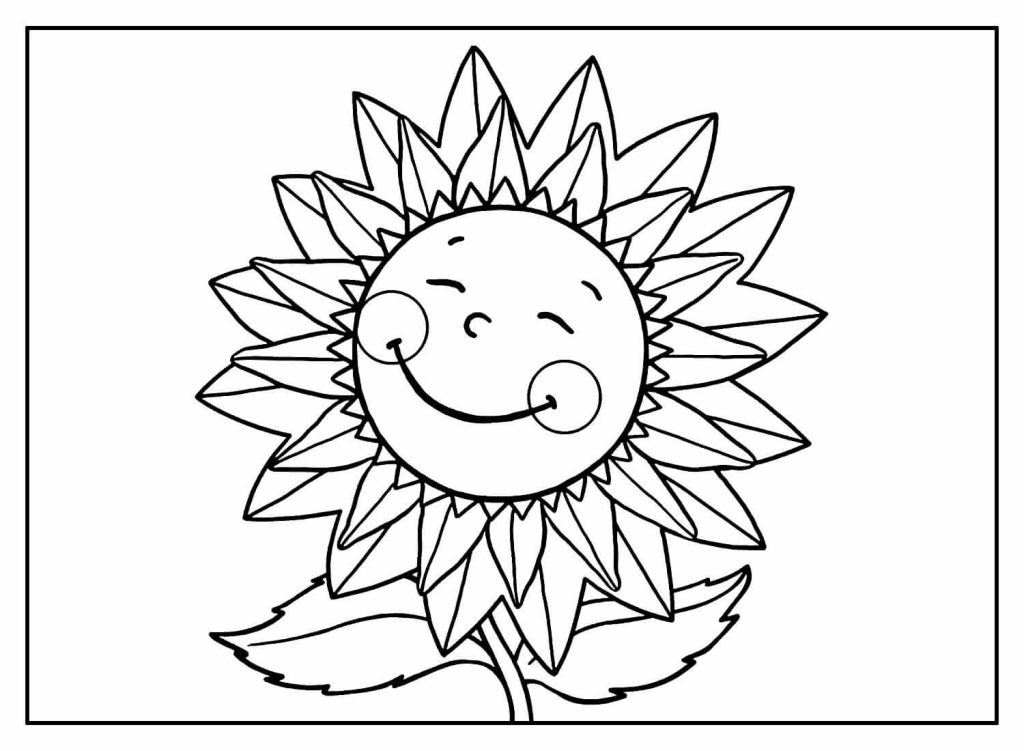 Desenho de Girassol para imprimir