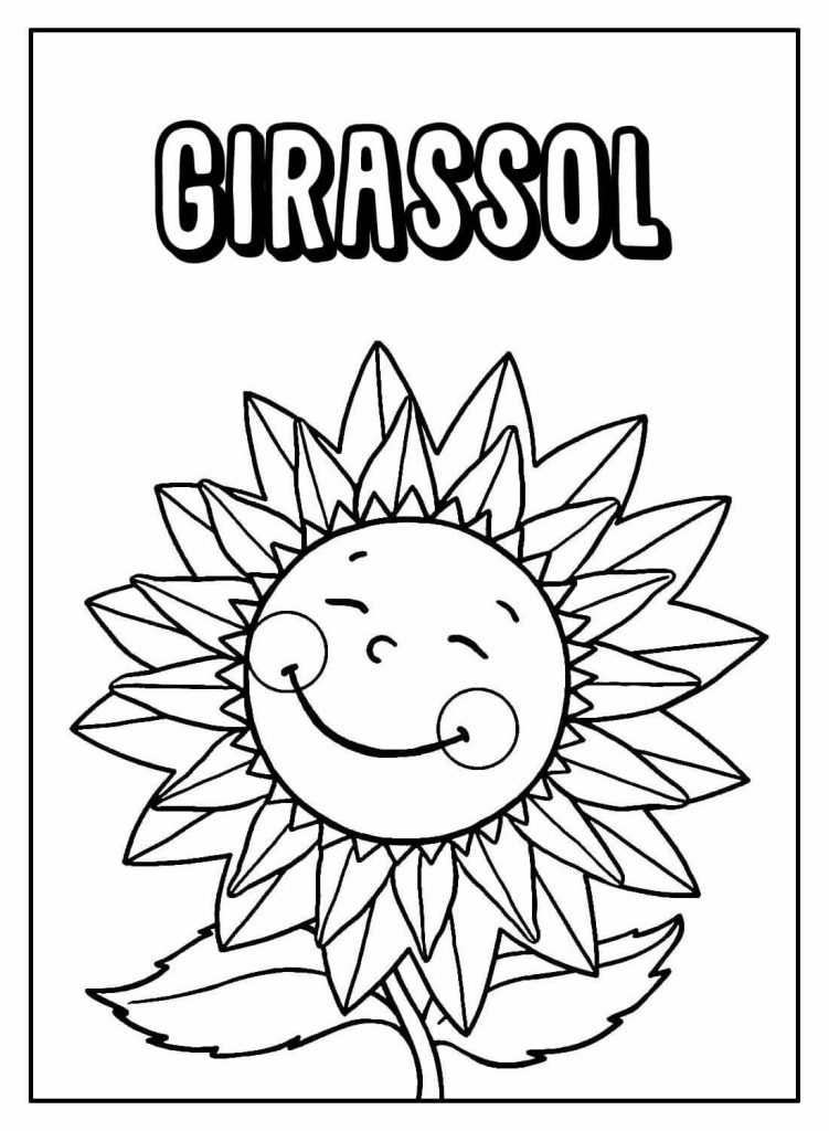 Desenho de Girassol para imprimir