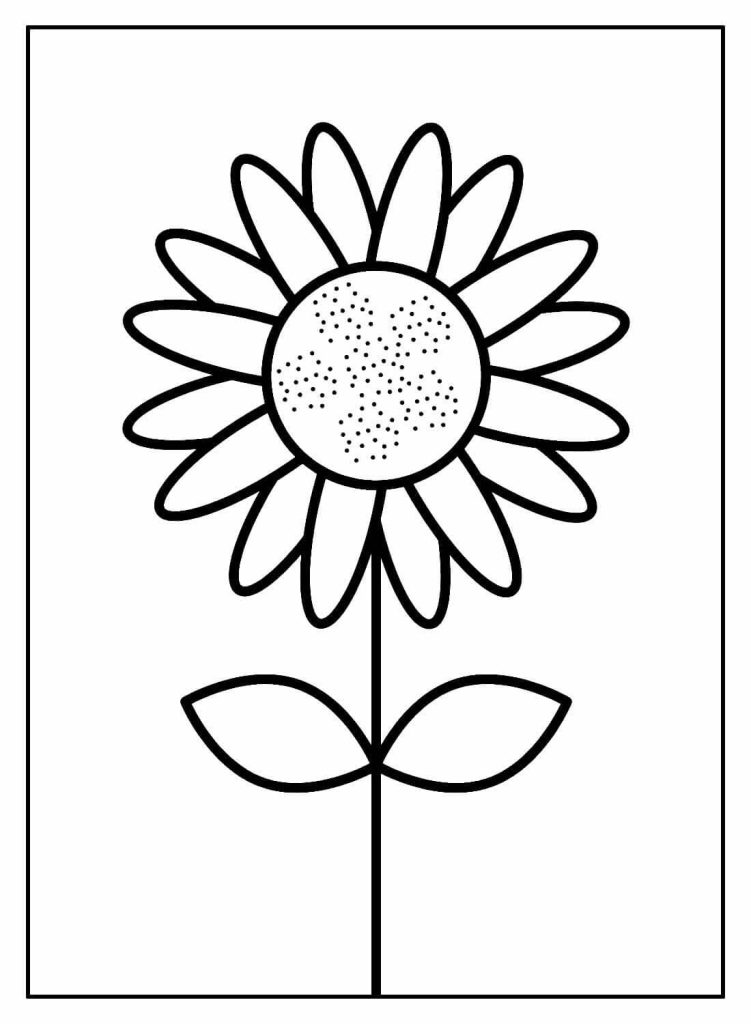 Desenho de Girassol para imprimir