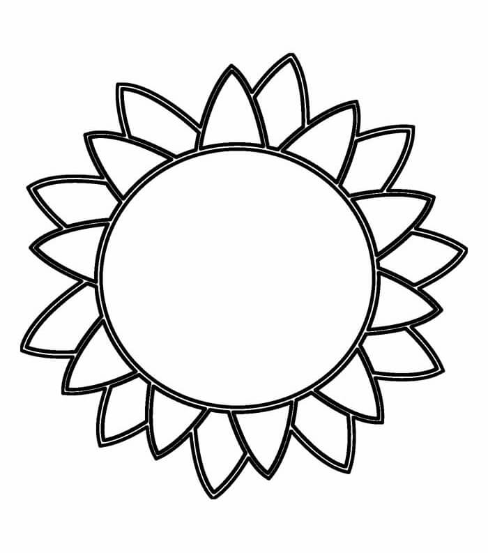 Desenho de Girassol para imprimir