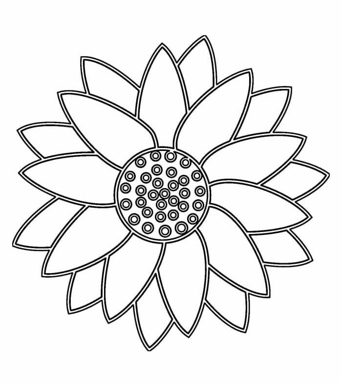 Desenho de Girassol para imprimir