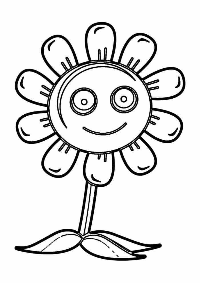 Desenho de Girassol para imprimir
