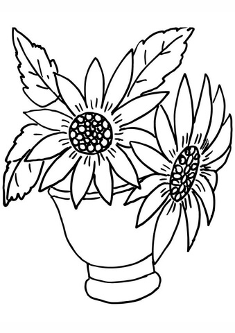 Desenho de Girassol para imprimir